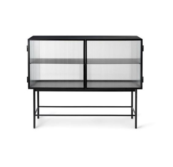 Haze Sideboard - Black/Reeded Glass, Registered design