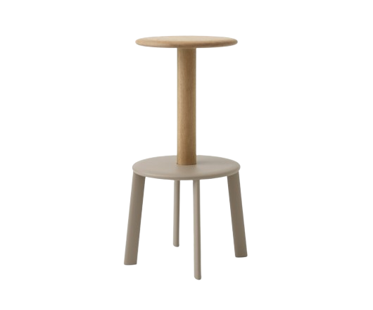 Massif Bar Stool AV40 - Oak & Grey Beige