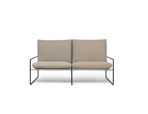 Desert Outdoor 2-Seater Sofa - Black/Dark sand