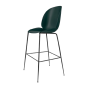 Beetle Bar 75 Chair - Black Matt/Dark Green, Plastic Glides