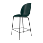 Beetle Counter 65 Chair - Black Matt/Dark Green, Plastic Glides