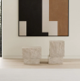 Temple Coffee Table, Tall - Limestone