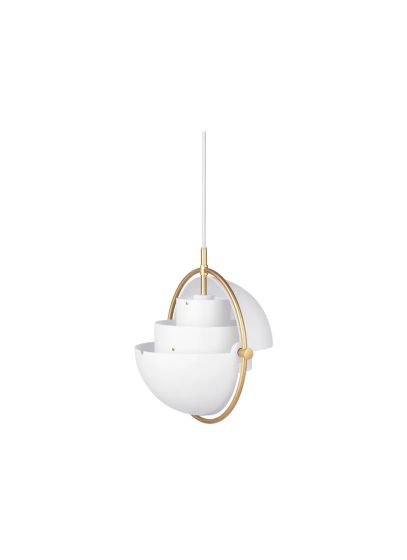 Multi-Lite Pendant - Small - Brass/White Semi Matt