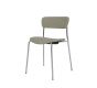 Pavilion Side Chair AV12 Back & seat upholstered Chrome tube frame Barnum 2 Sand