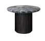 Moon Coffee Table - Round, Ø60 x H45, Marble Top - Brown-Black Stained Oak Veneer/Grey Emperador Marble