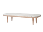 Fly Coffee Table SC5 L120 W60 H26 cm Oiled oak base Marble - Bianco Carrara