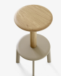 Massif Bar Stool AV40 - Oak & Grey Beige