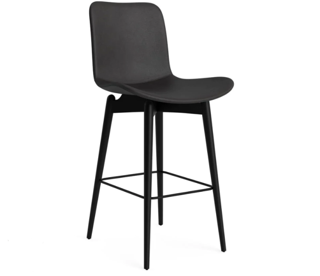 Langue Bar Chair H65 - Leather Upholstery