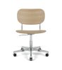 Co Task Chair without Armrests - Natural Oak/Polished aluminium