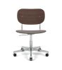 Co Task Chair without Armrests - Dark Stained Oak/Polished aluminium