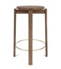 Passage Bar Stool - Walnut/Brass
