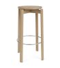 Passage Bar Stool - Natural Oak/Stainless steel