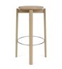 Passage Bar Stool - Natural Oak/Stainless steel