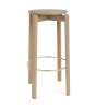 Passage Bar Stool - Natural Oak/Brass