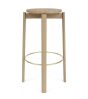 Passage Bar Stool - Natural Oak/Brass