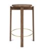 Passage Counter Stool - Walnut/Brass