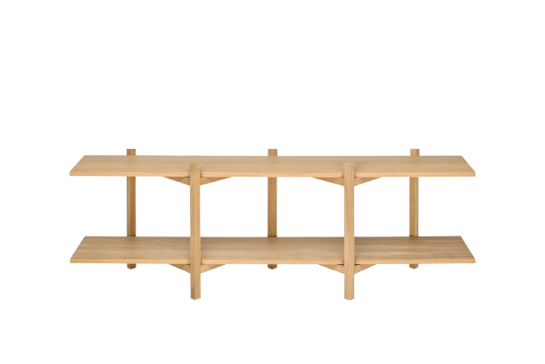 Zig Zag Media Shelf by Studio DeFORM - Oak